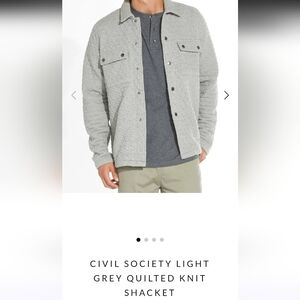 Civil Society Men's Light Grey Quilted Shacket